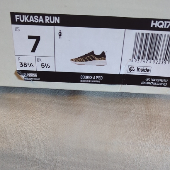 Adidas Women's Leopard Print Sneakers - Black and Tan - Picture 2 of 2